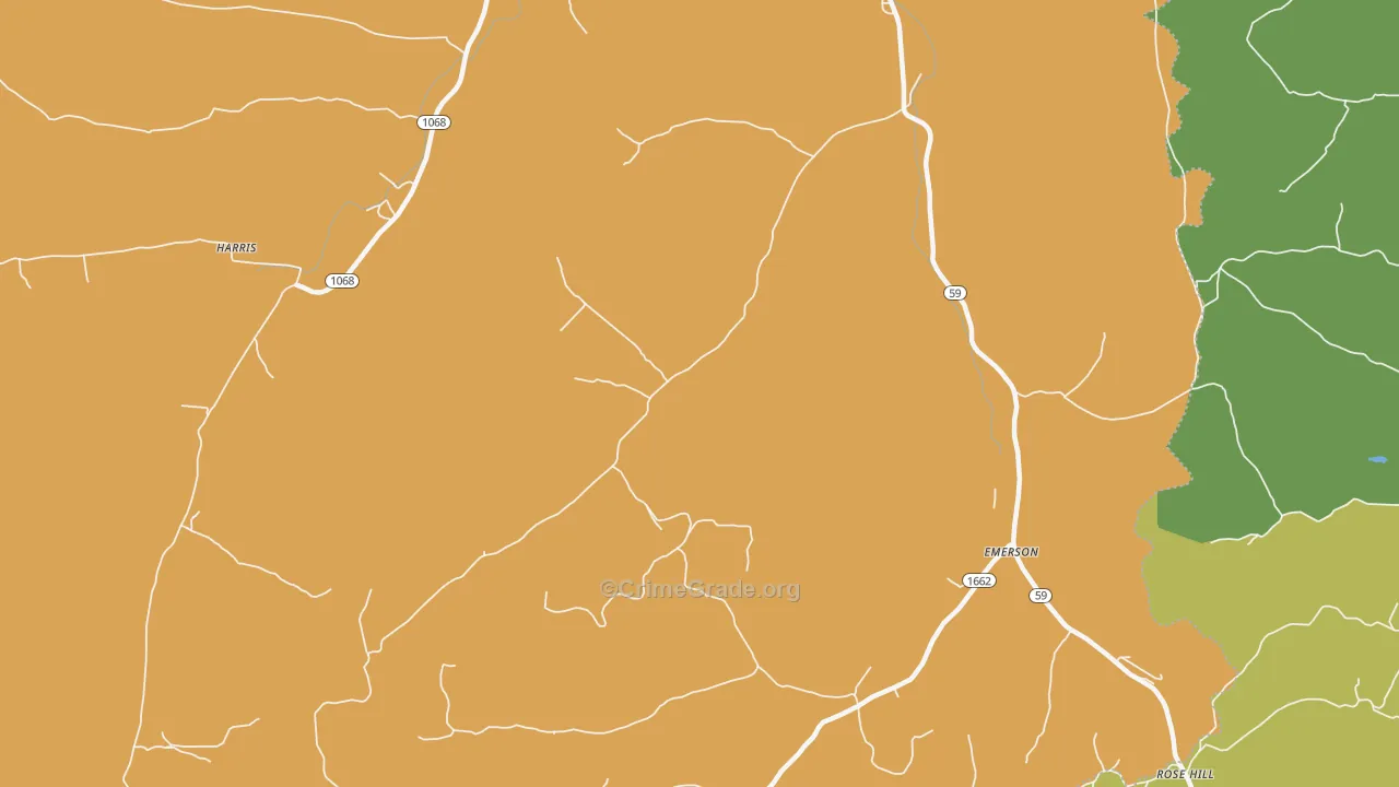 Emerson, KY Map of Assault Rates