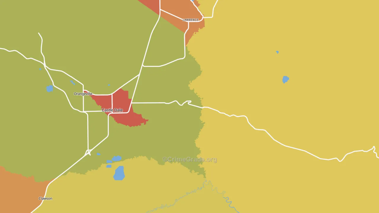 Emery County, UT Map of Assault Rates
