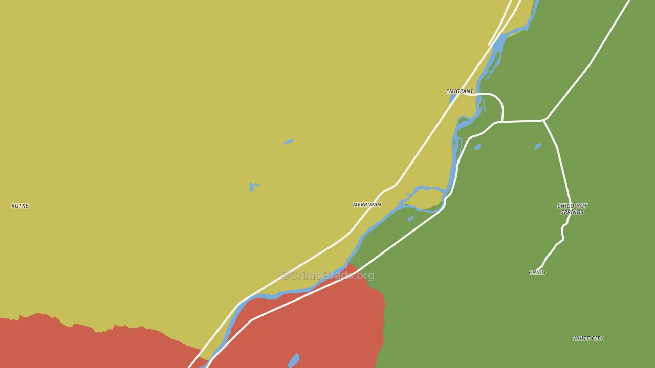 Emigrant, MT Map of Assault Rates