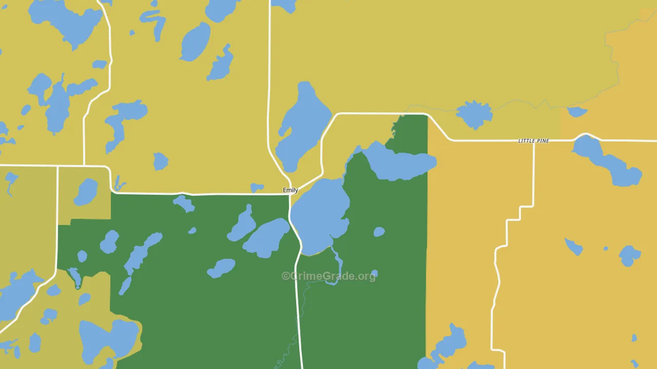 Emily, MN Map of Assault Rates
