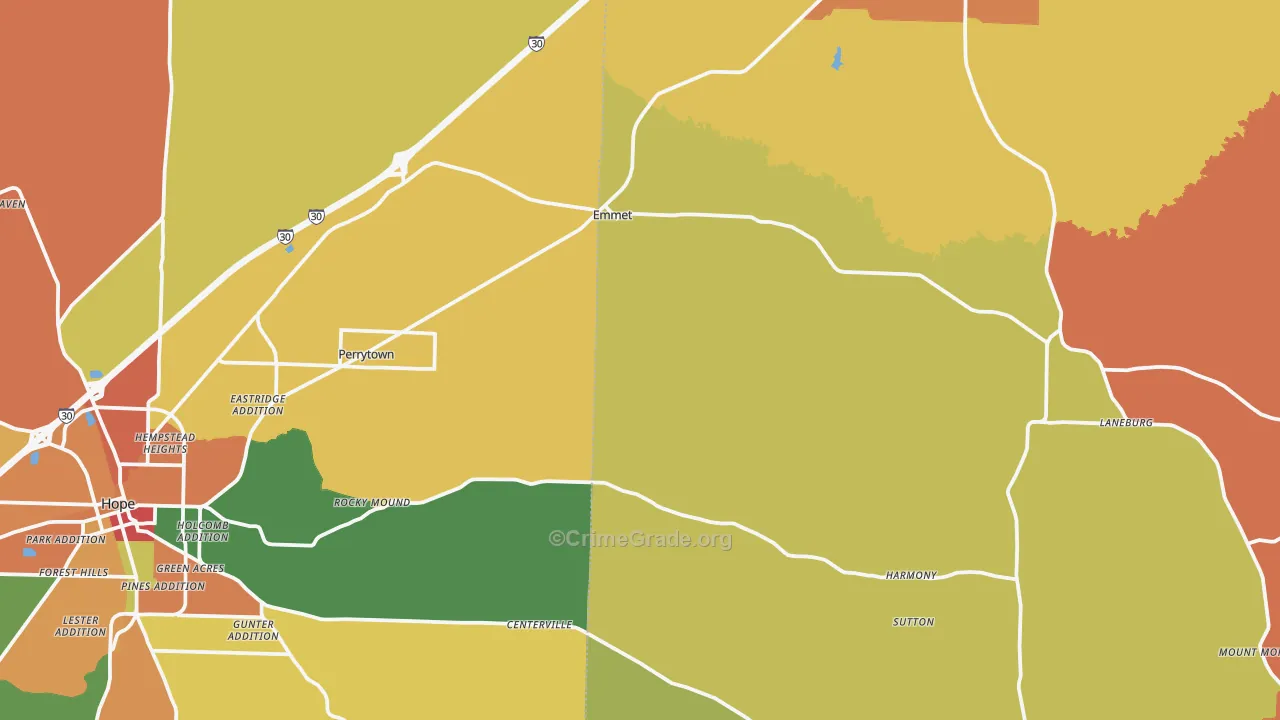 Emmet, AR Map of Assault Rates