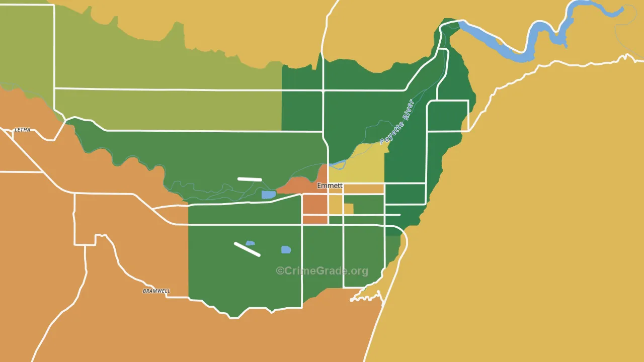 Emmett, ID Map of Assault Rates