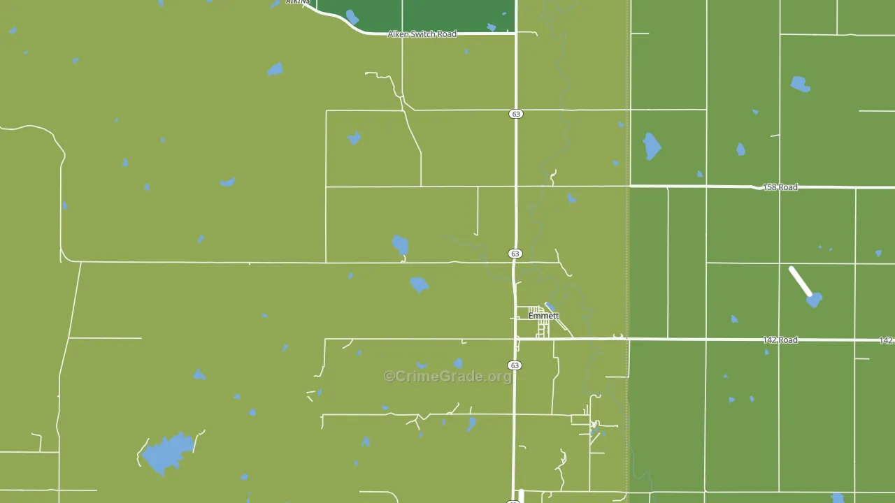Emmett, KS Map of Assault Rates