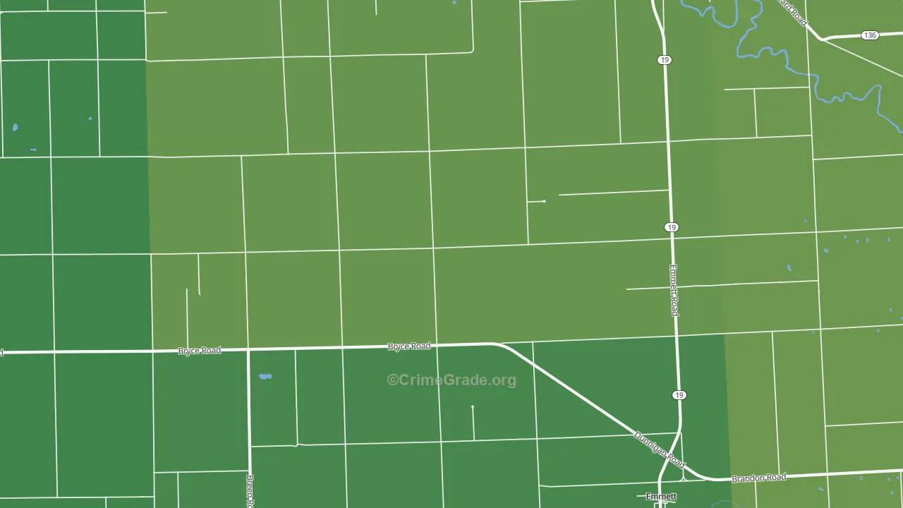 Emmett, MI Map of Assault Rates