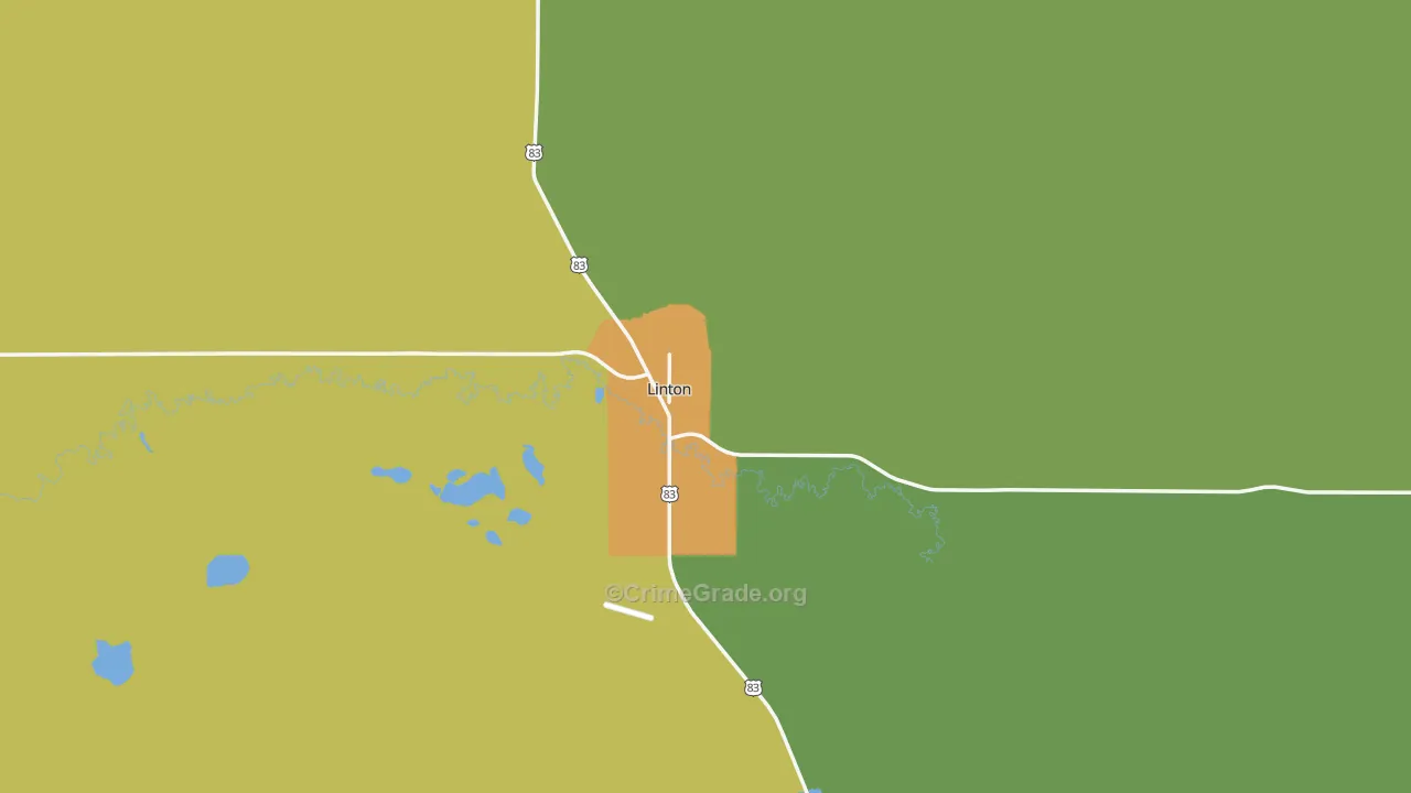 Emmons County, ND Map of Assault Rates