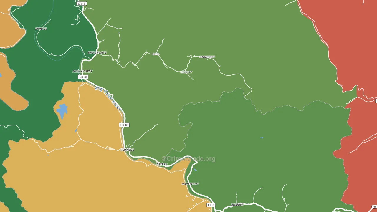 Emmons, WV Map of Assault Rates