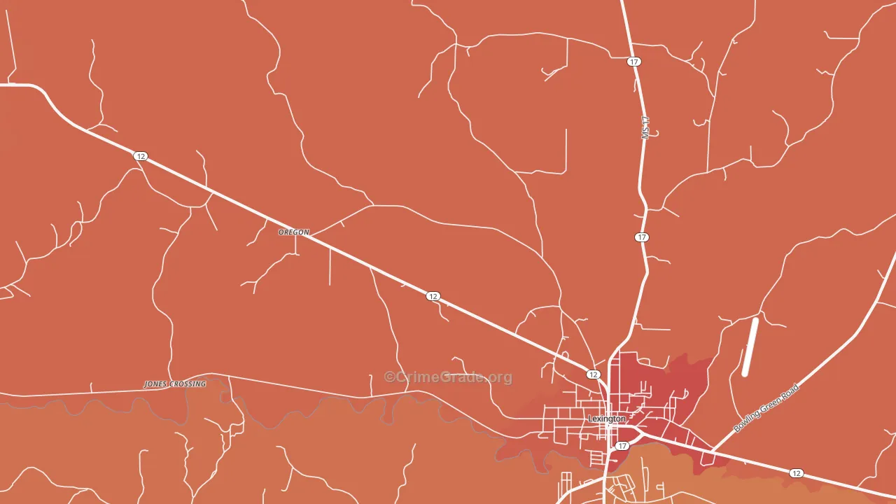 Emory, MS Map of Assault Rates