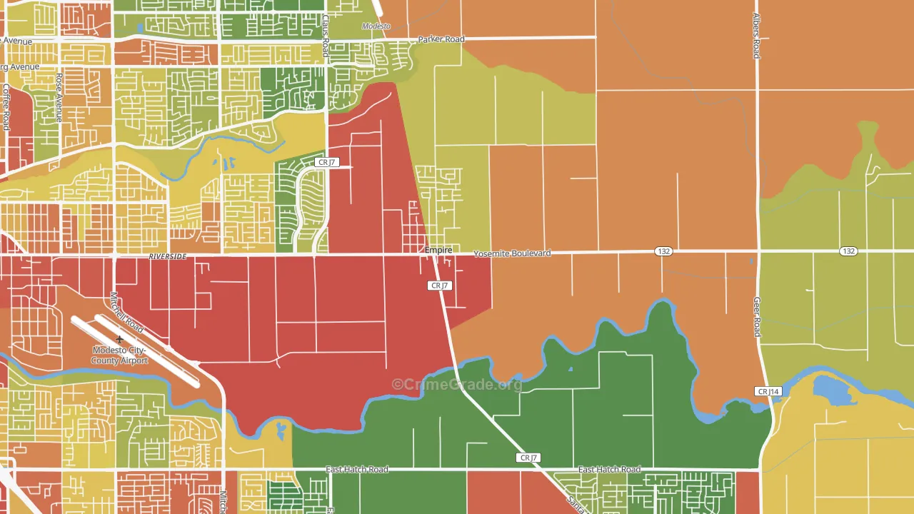 Empire, CA Map of Assault Rates