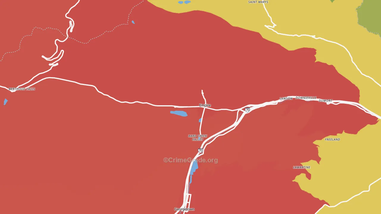 Empire, CO Map of Assault Rates