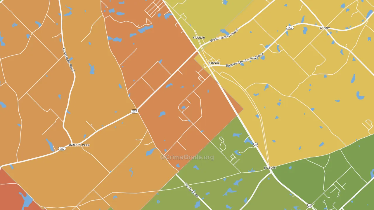 Empire, GA Map of Assault Rates