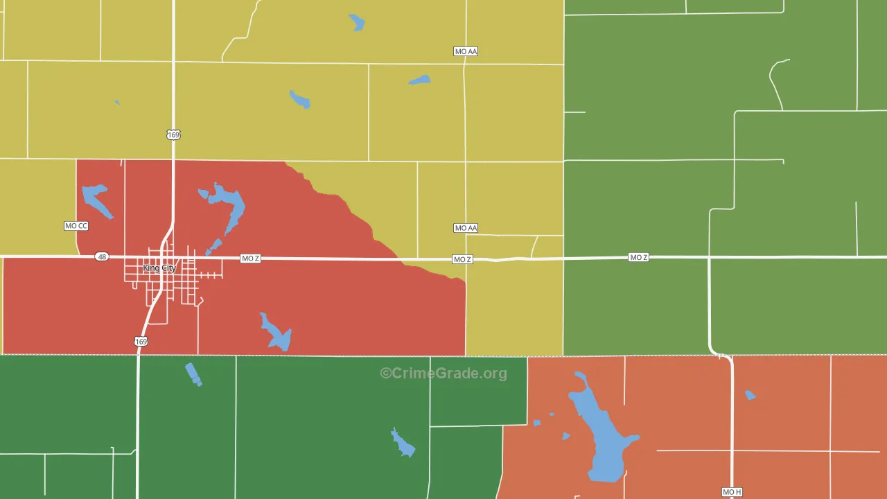 Empire Prairie, MO Map of Assault Rates