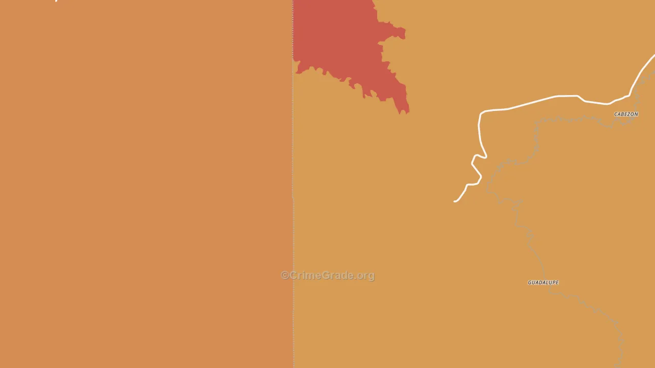 Encinal, NM Map of Assault Rates