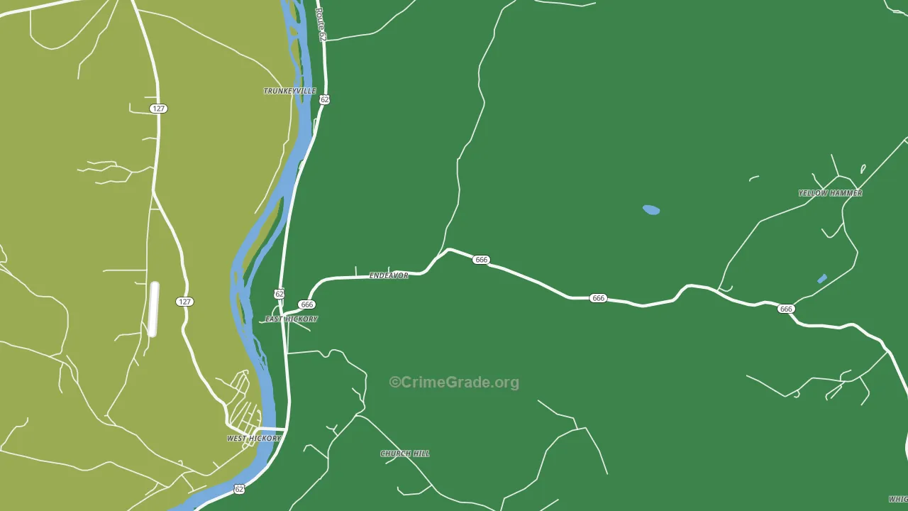 Endeavor, PA Map of Assault Rates