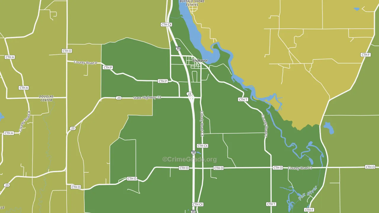 Endeavor, WI Map of Assault Rates