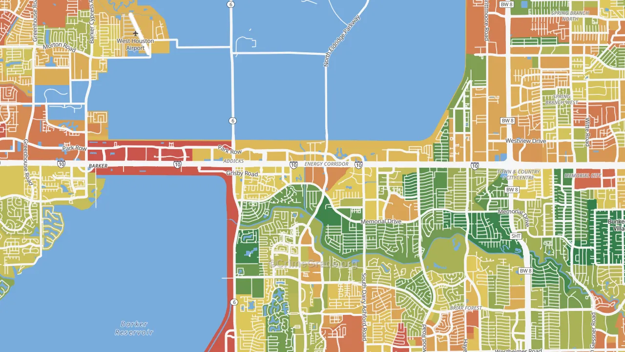 Energy Corridor, Houston, TX Map of Assault Rates