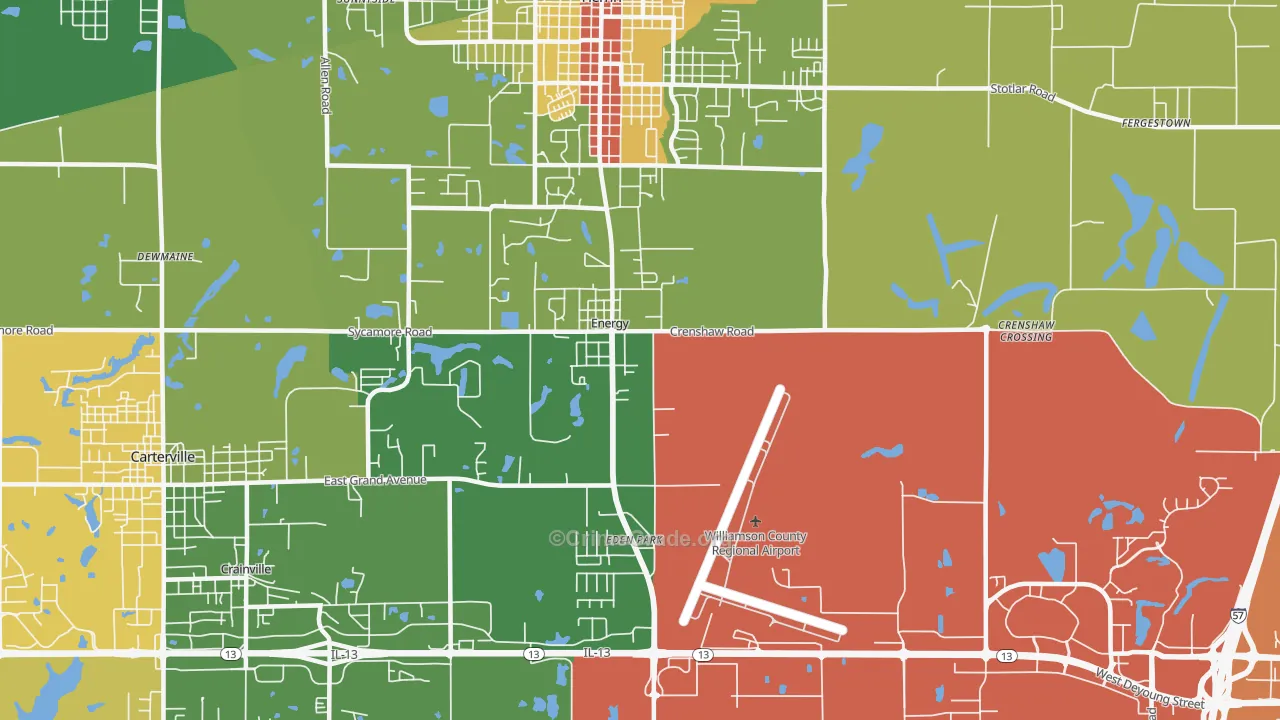 Energy, IL Map of Assault Rates
