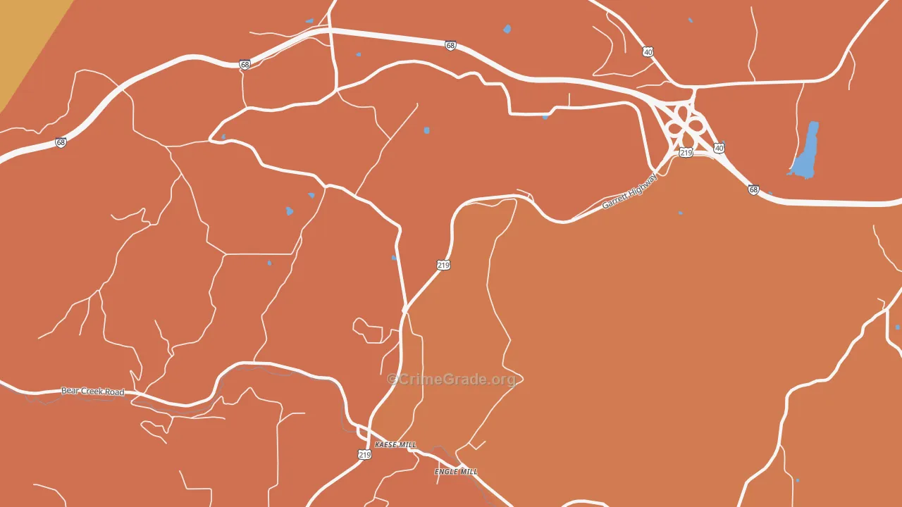 Engle Mill, MD Map of Assault Rates