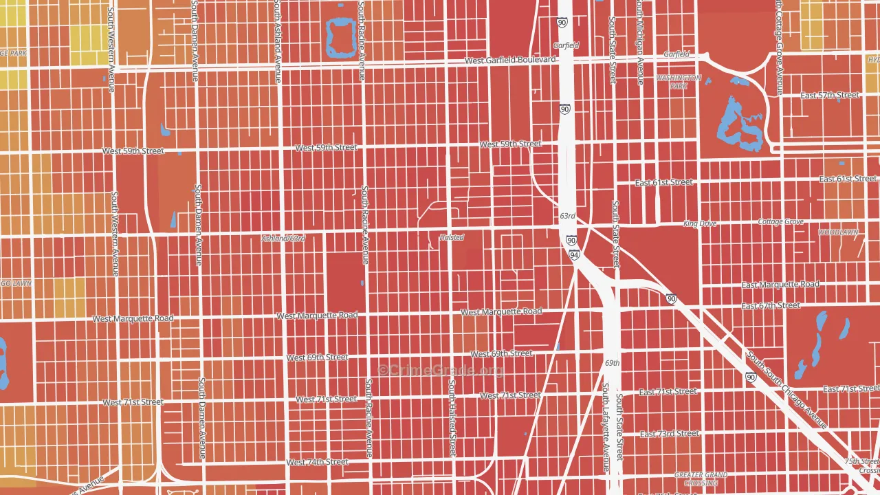 Englewood, Chicago, IL Map of Assault Rates