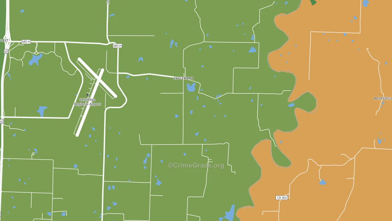 Englewood, MO Map of Assault Rates