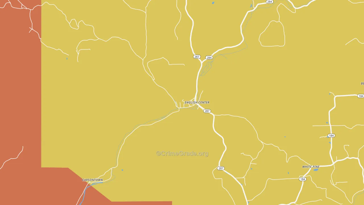 English Center, PA Map of Assault Rates