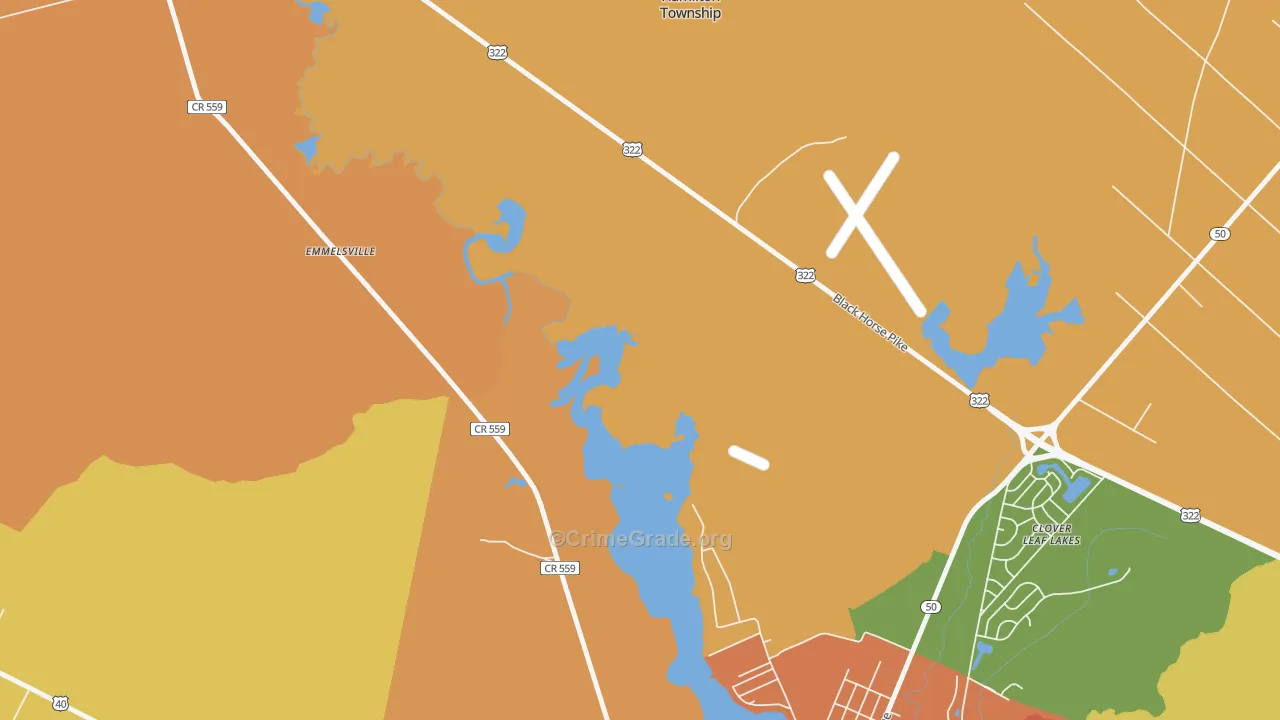 English Creek, NJ Map of Assault Rates