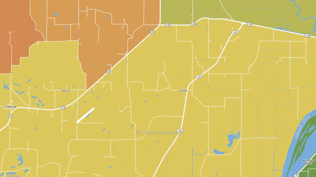 Enion, IL Map of Assault Rates