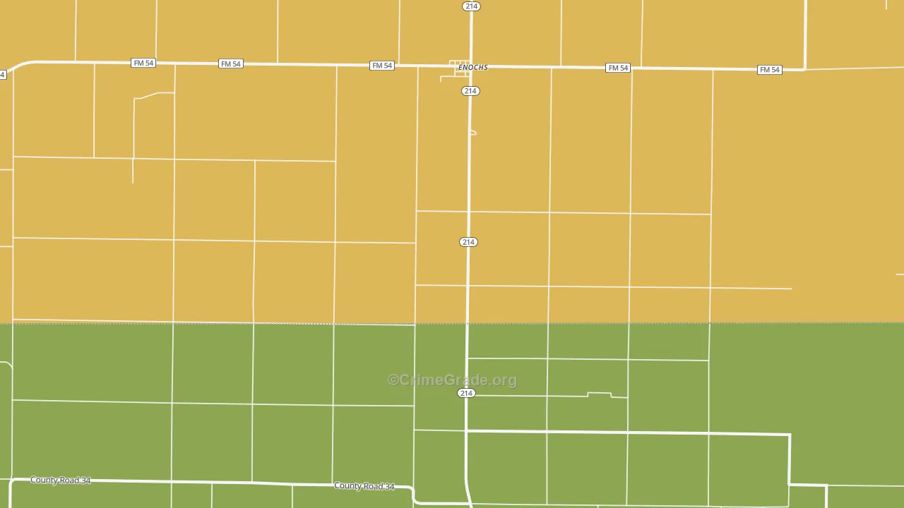 Enochs, TX Map of Assault Rates