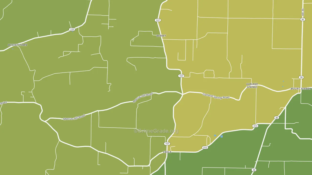 Enola, AR Map of Assault Rates