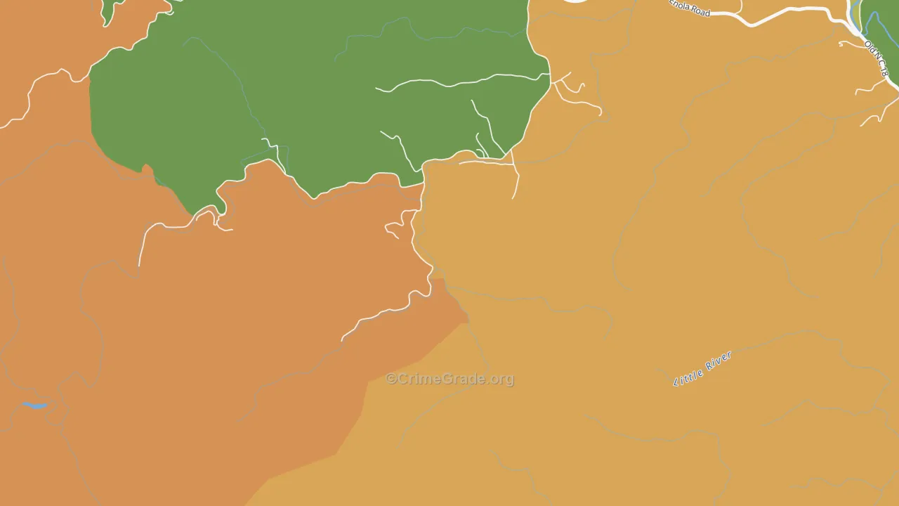 Enola, NC Map of Assault Rates