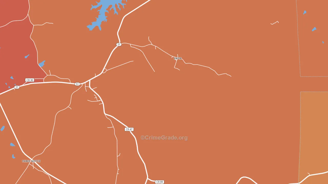 Enon, AL Map of Assault Rates
