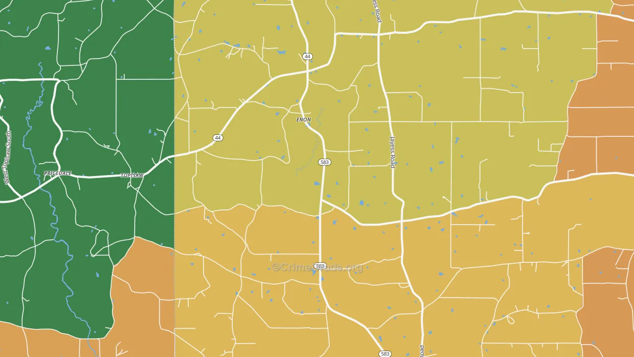 Enon, MS Map of Assault Rates