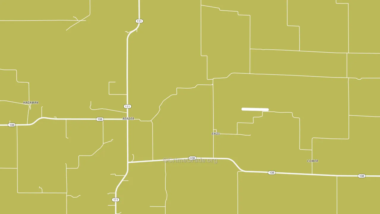 Enos, IL Map of Assault Rates