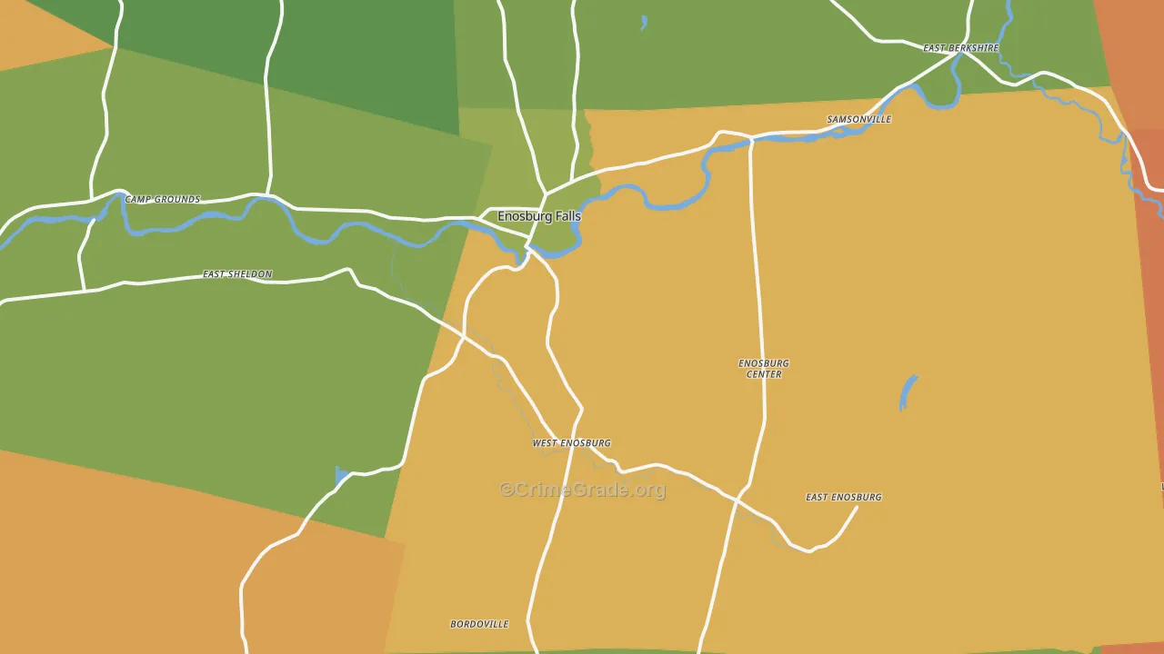 Enosburg Falls, VT Map of Assault Rates