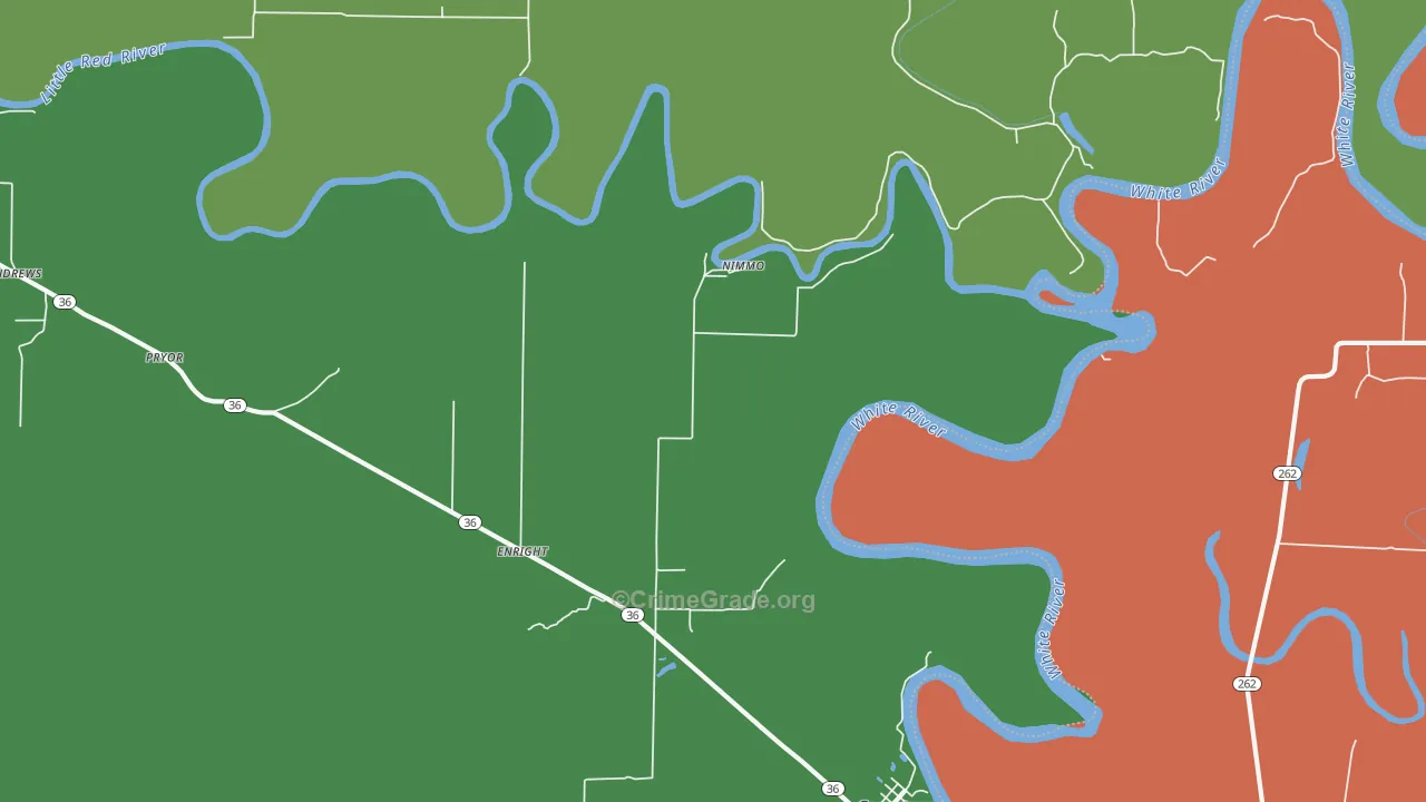 Enright, AR Map of Assault Rates