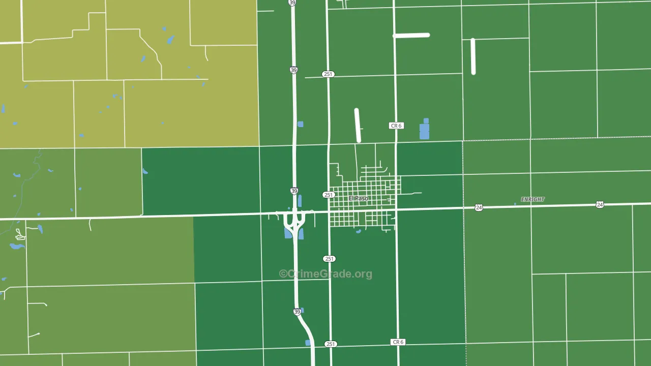Enright, IL Map of Assault Rates