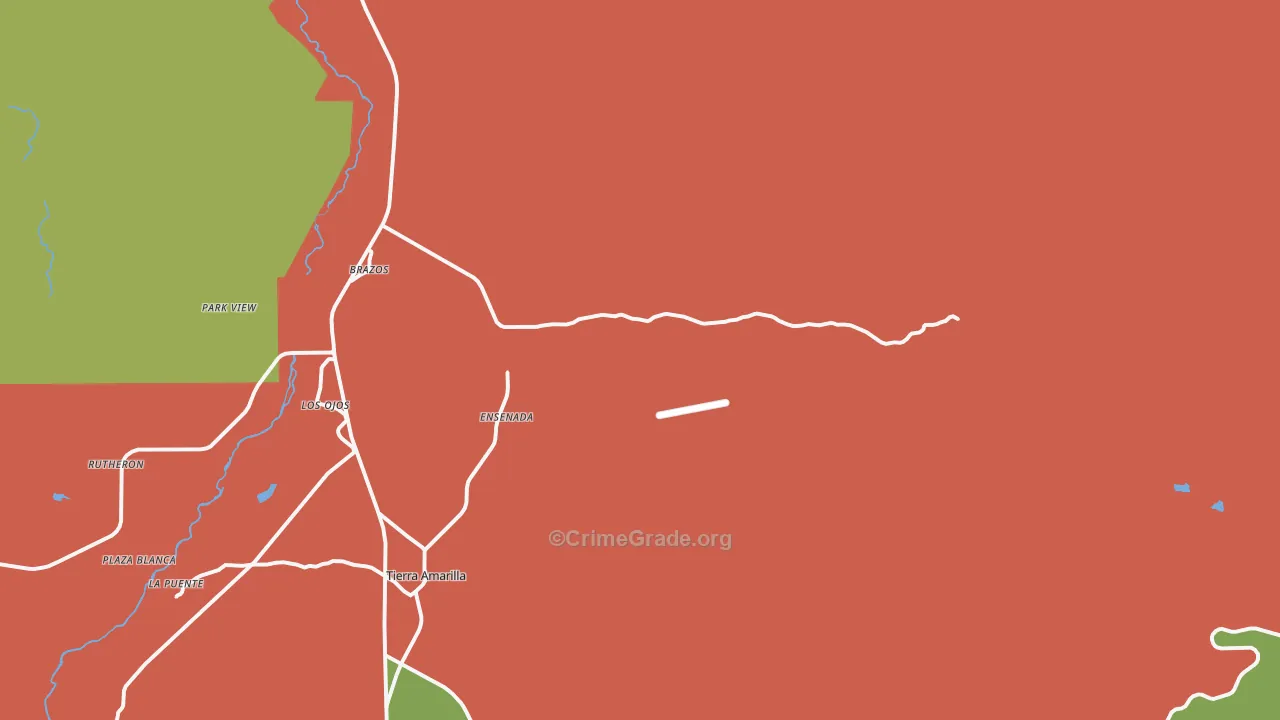 Ensenada, NM Map of Assault Rates