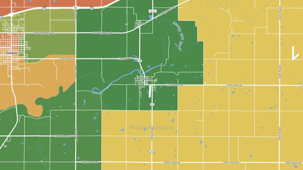 Enterprise, KS Map of Assault Rates