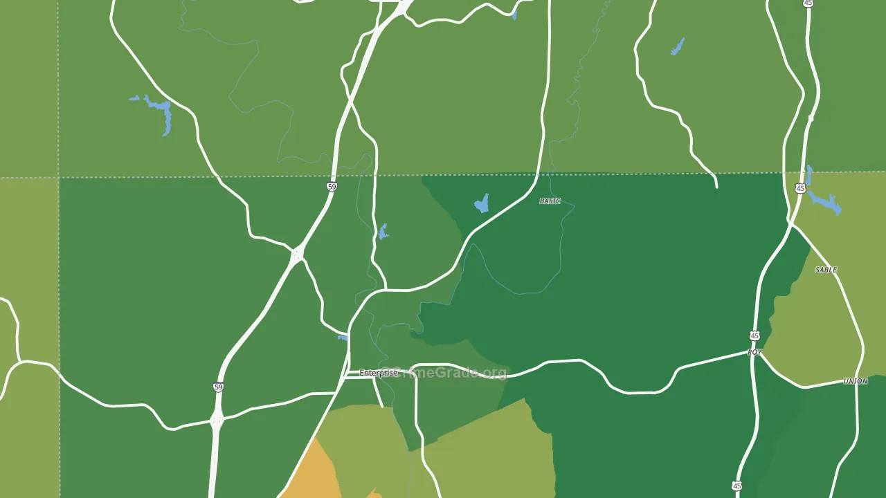 Enterprise, MS Map of Assault Rates