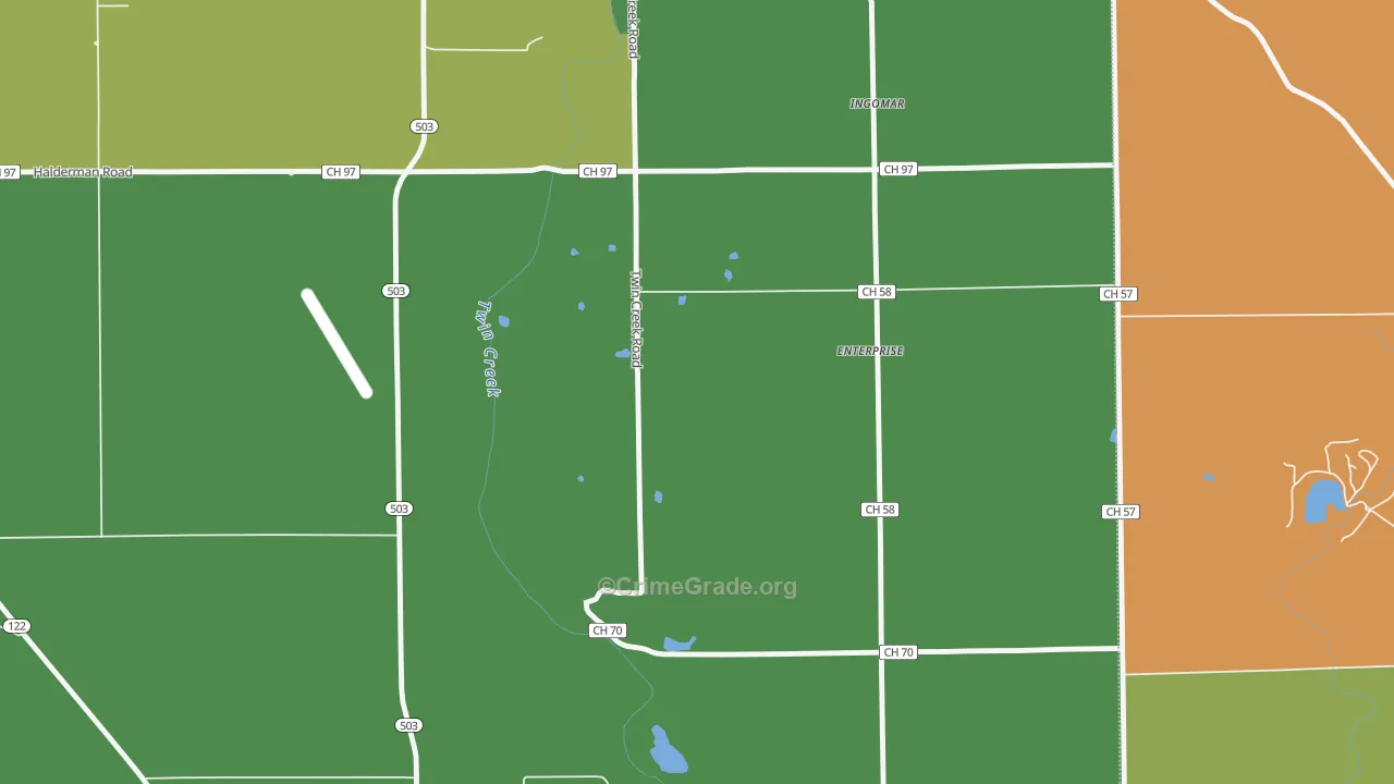 Enterprise, OH Map of Assault Rates
