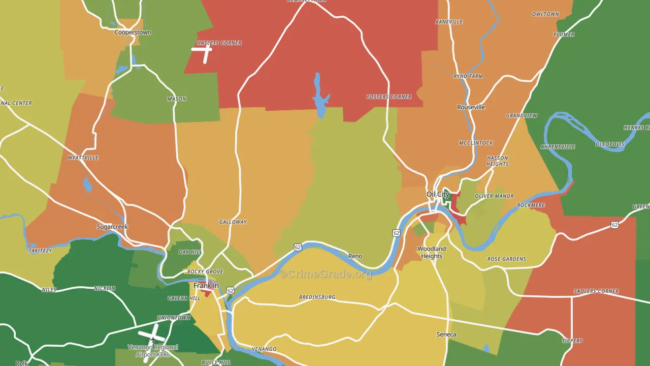 Enterprise, PA Map of Assault Rates