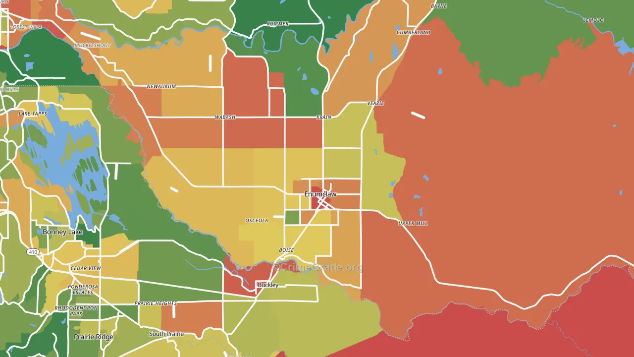 Enumclaw, WA Map of Assault Rates