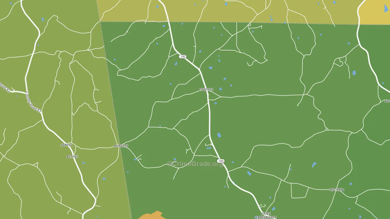Ephesus, GA Map of Assault Rates