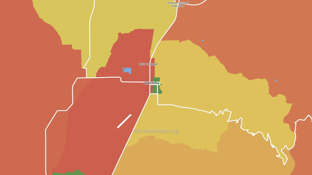 Ephraim, UT Map of Assault Rates