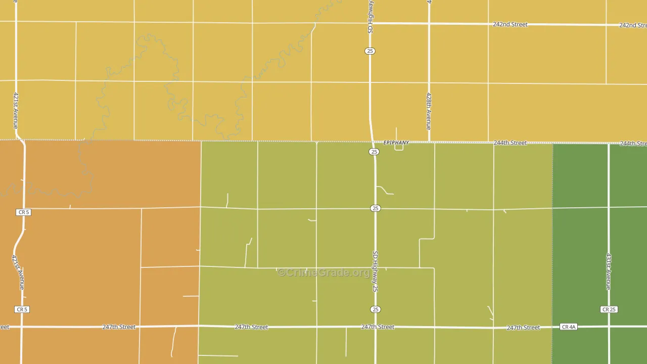 Epiphany, SD Map of Assault Rates