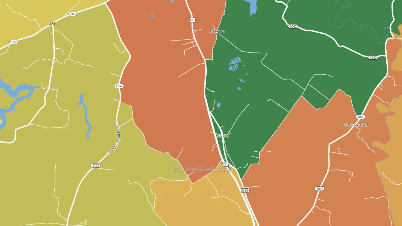Epleys, KY Map of Assault Rates