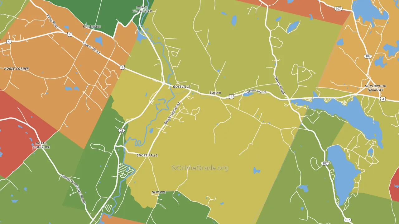 Epsom, NH Map of Assault Rates
