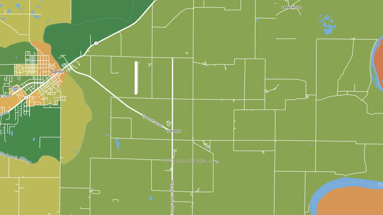 Epworth, IL Map of Assault Rates
