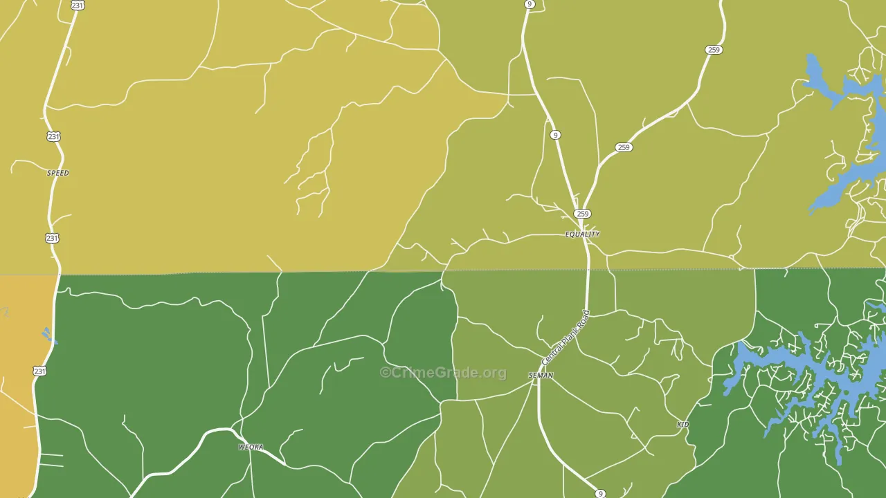 Equality, AL Map of Assault Rates
