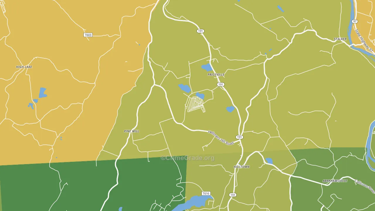 Equinunk, PA Map of Assault Rates