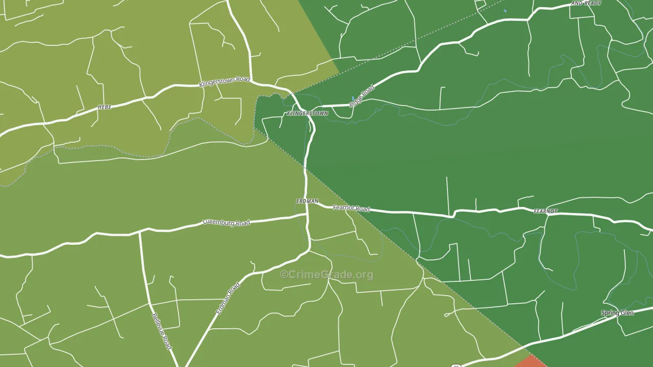 Erdman, PA Map of Assault Rates